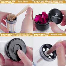 ZHENGHAI Herb & Spice Grinder 3 In 1 Multifunctional Cone Loader Rolling Machine Joint Roller Machine Grinding Filling Storage All In One - Black - View 5