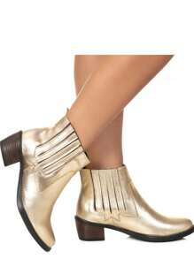 Women Fashion Boots - 金色 - 查看 3