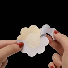 10pcs/20pcs Thin & Solid Nipple Stickers, Comfy Disposable Adhesive Nipple Covers Stickers, Women's Lingerie & Underwear Accessories