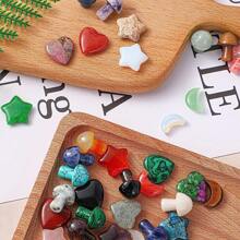Xiacheng A Pack Of Crystal Mushroom/Heart/Moon/Star Mixed Ornaments For Pot, Aquarium Decoration, Yoga Energy Gemstone