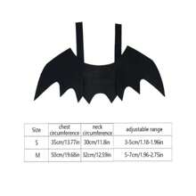 1pc Black Bat Wing Style Cute Pet Costume For Cats Dogs Halloween Decoration Halloween Halloween Costumes