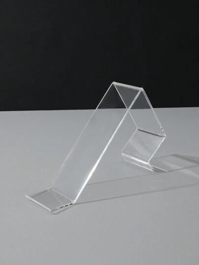 1pc Acrylic L-Shaped High-Heel Sport Shoe Support Stand For Display, With Protective Film
