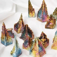 鉍晶體礦石彩虹礦石裝飾金屬礦物標本展示品 - 鉍晶體礦物七彩礦石裝飾金屬礦標擺件 - 查看 2