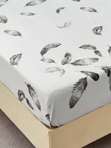 ( 2-3 ) 件/套印花床罩，包括 1 個床罩和 2 個枕頭套（床罩裙高 30 厘米） - 羽毛 - 查看 6