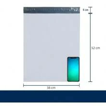 Bolsa de envío para paquetes de 38 cm x 52 cm, blanco premium, 100 piezas, sobre para envío de paquetes, sobre de polietileno con tira adhesiva, impermeable y a prueba de roturas para volver al colegio