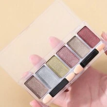 6 色固体粉末指甲闪光极光镜面镀铬美人鱼颜料全息指甲粉 - 彩色 - 查看 4