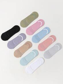 Random 5/10/20/30 Pairs Multi-Color Non-Slip No Show Invisible Low Cut Liner Socks