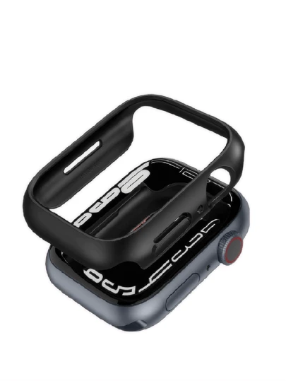 1pc Semi-Enclosed Hard Protective Watch Case Compatible With Apple Watch, Size 38mm/40mm/41mm/42mm/44mm/45mm/46mm/49mm