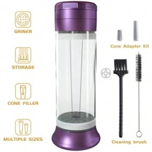 ZHENGHAI Herb & Spice Grinder 3 In 1 Multifunctional Cone Loader Rolling Machine Joint Roller Machine Grinding Filling Storage All in One - 紫色 - 查看 7