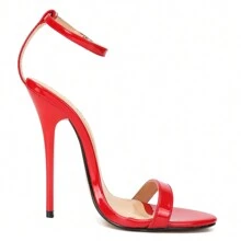 Unisex Men's Women's Strappy Sandals Heels, Stilletos High Heeled Sandals - 紅色鏡面 - 查看 3