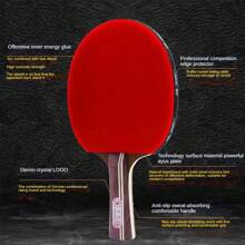 1套10個乒乓球拍(5橫5個),贈與:3球 - 黑色 - 查看 4