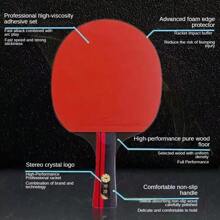 1套10個乒乓球拍(5橫5個),贈與:3球 - 黑色 - 查看 5