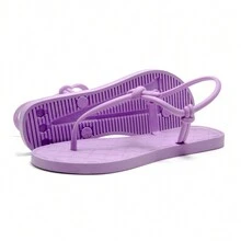 Women Flat Sandals - Màu tím - Xem 3