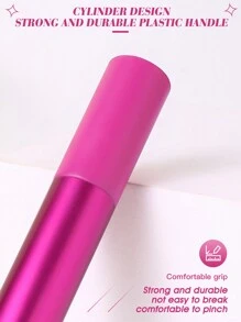 1 Brocha Para El Polvo Con Base De Maquillaje Para Fijar El Maquillaje Suelto O En Polvo, Colorete Mineral Y Gran Brocha Para La Cara - Multicolor - Ver 6