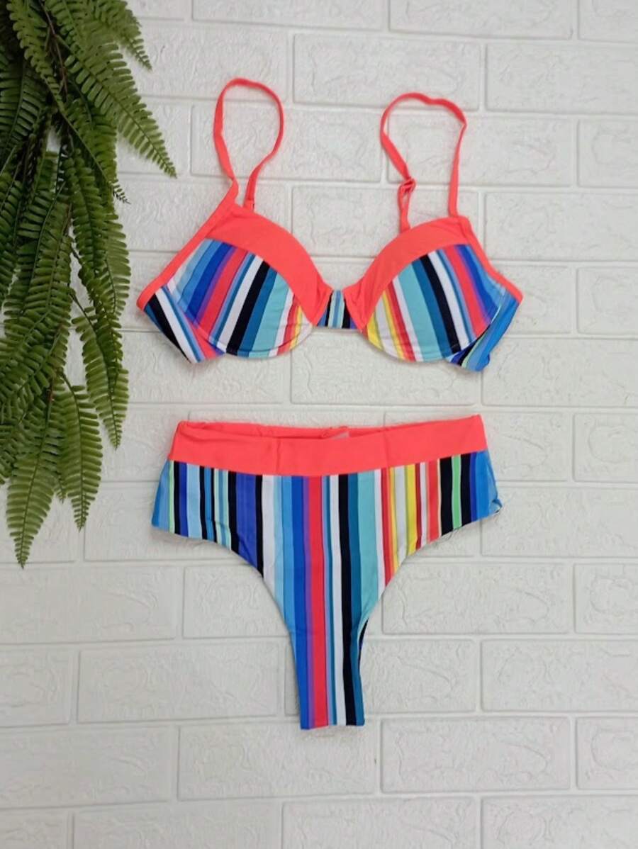 Women Bikini Sets - 橘色 - 查看 1