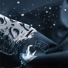 3 Piezas Juego De Ropa De Cama De Funda Nórdica Con Estampado De Cielo Estrellado Y Estrellas (no Incluye Edredón), Todo El Año - Neblina azul - Ver 7