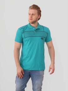 Men Polo Shirts - 綠色 - 查看 1
