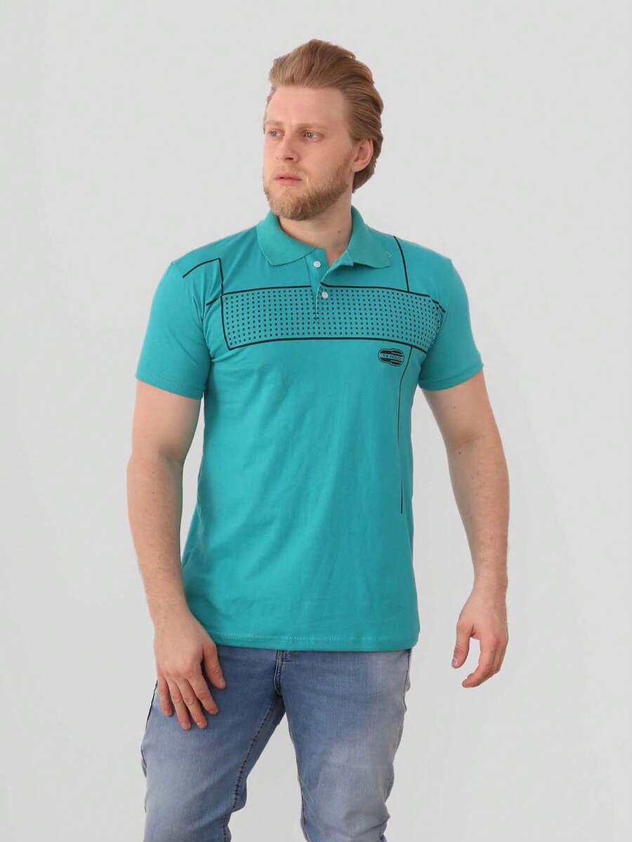 Men Polo Shirts - 綠色 - 查看 1