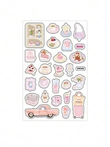 1pc Sweet Supply Series Vintage Daily Life Stuff Sticker For Scrapbooking, Journal Decorating - Multicolor - View 1
