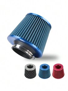 1PC 3 Inch High Flow Cold Air Intake Filter Induction Kit Sport Power Mesh Cone 76MM Car Air Filters Universal - carbon fiber color - View 7