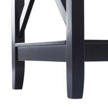 Duhome 24" X-Side Tall Wood End Table, Versatile White Nightstands With Storage Shelf Wood Square Bedside Table with Crossbuk For Living Room Bedroom
