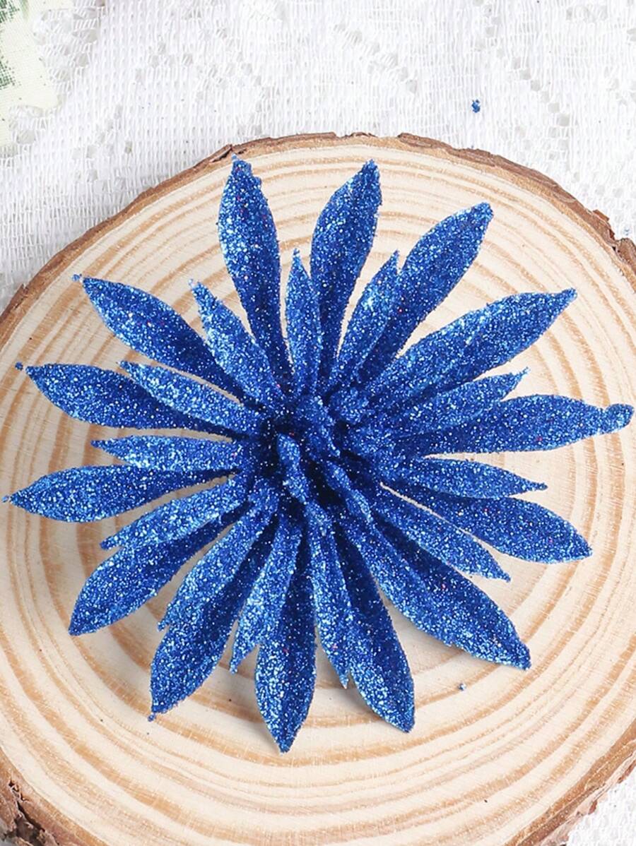 5pcs/Set Blue Onion Powder Flower Decorations, Table Decoration,Centerpieces,Artificial Flowers,Plastic Flowers - Blue - View 1