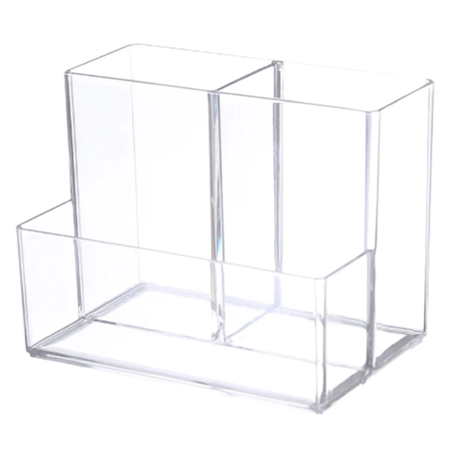 Clear Acrylic Pen Holder Office Desktop Supplies Organizer Box For Students, Make
