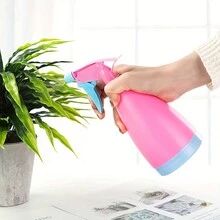 1pc Pink Gardening Watering Can With Spray Nozzle - Pink - View 8