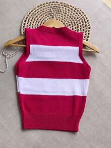 Women Knit Tops - Màu Hồng Tươi - Xem 2