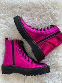 Women Fashion Boots - Màu Hồng Tươi - Xem 5