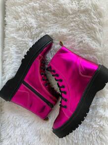 Women Fashion Boots - Màu Hồng Tươi - Xem 3