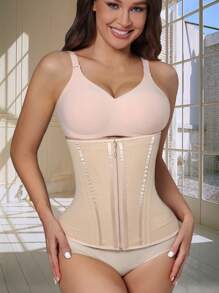 larrycard 1件装透气乳胶束腰带 女士压缩束腰带 收腹塑形带 - 杏色 - 查看 2