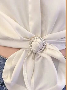 1入組金屬夾緊式襯衫下擺夾,適用於t恤,圍巾裝飾