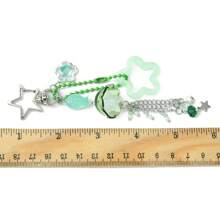 1pc Star Shaped Hollow Out Pendant Keychain - Purple - View 4