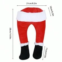 1 Miếng Đỏ  Cây thông noel Đồ trang trí Với Ông già Noen Chân Chi tiết Đối với Nhà  Ngày lễ Đồ trang trí - Đỏ - Xem 4