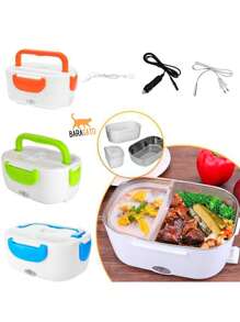 Fiambrera térmica portátil de 1L con envases. Disfruta de comidas calientes en cualquier lugar., Oferta del - Blanco - Ver 4