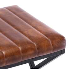 Duhome Channel-Tufted Faux Leather X Bench Dressing Room, Living Room, Bathroom