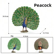 原始野生鳥類動物天堂火烈鳥金剛鸚鵡海鷗鵜鶘貓頭鷹巨嘴鳥雕像 Pvc 可動人偶微型玩具 - 藍色 - 查看 4