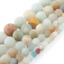 Natural Stone Round Matte Howlite Tiger Eye Turquoise Fashion Loose Spacer Beads for Jewelry Making DIY Bracelets Necklace for Women