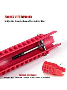 8合1水喉安裝修理工具套裝,適用於水龍頭安裝、修理,浴室和廚房水管維護 - 紅色 - 查看 5