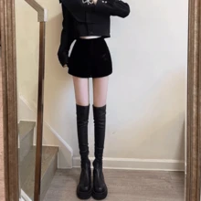 Women's Over The Knee Boots With Thick Bottom, Round Toe, Zipper Closure, Elasticity And Slim Design For Fall/winter 2023 - Black - View 2