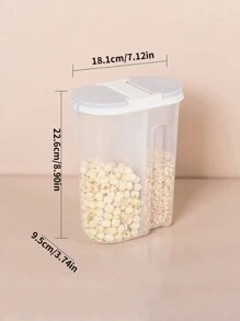 1 Miếng Dải phân cách Với Nắp Đa dụng Lưu trữ Thùng đựng hàng Đối với Thú cưng Món ăn , Khô Món ăn , Kẹo , Phong cách Và Màu sắc - Xám - Xem 8