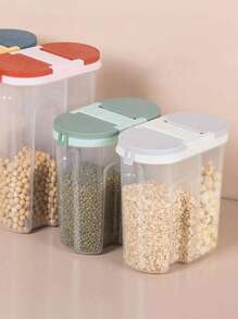 1 Miếng Dải phân cách Với Nắp Đa dụng Lưu trữ Thùng đựng hàng Đối với Thú cưng Món ăn , Khô Món ăn , Kẹo , Phong cách Và Màu sắc - Xám - Xem 3