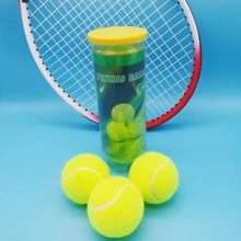 3pcs Rubber Table Tennis Ball - Yellow - View 1