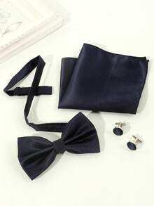 Bộ phụ kiện & cổ áo nam - Màu xanh hải quân - Xem 5