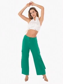 PANTALON BOLSAS LATERALES SUPER LINDOS - Verde - Ver 3