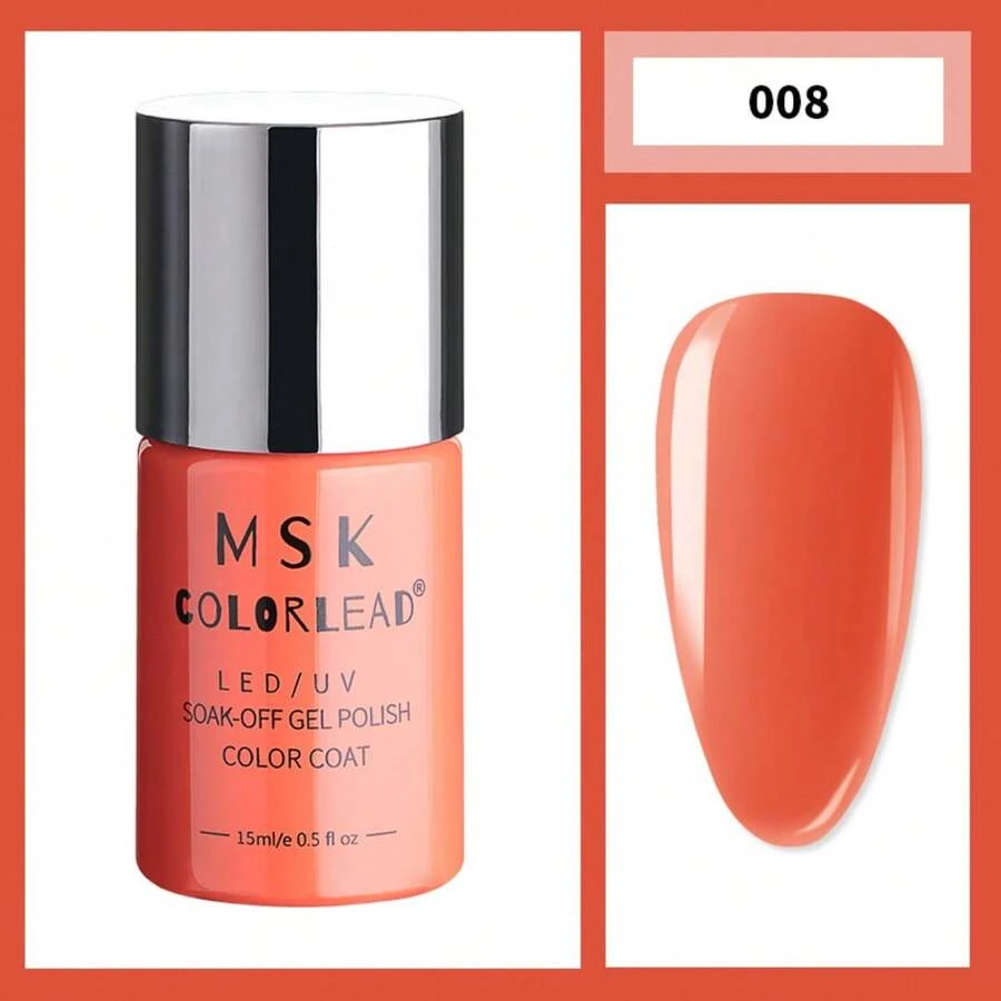 MSK COLORLEAD Msk Color Lead 15ml美甲凝膠,玻璃瓶裝,適用於烤甲美甲半永久,uv Led凝膠釉 - 黑與白 - 查看 1
