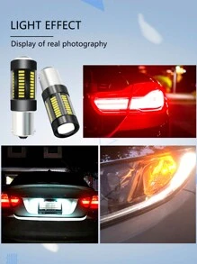 1pc Car Led Light 1156-4014-66smd White High Brightness Front Fog Light T20 Fog Lights Dc12v-24v - White - View 8