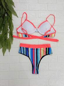Women Bikini Sets - 橘色 - 查看 2