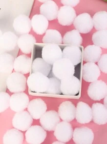 50入組聖誕樹毛絨球裝飾品,適用於縫紉、裝飾和服裝製作